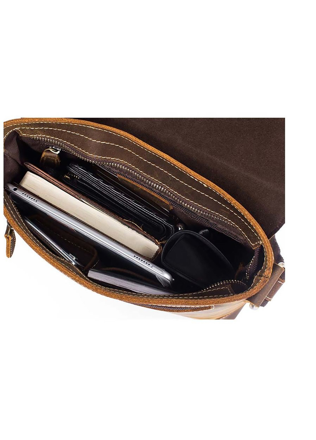 Мужская кожаная сумка 28х27х5 см Vintage (252127546)