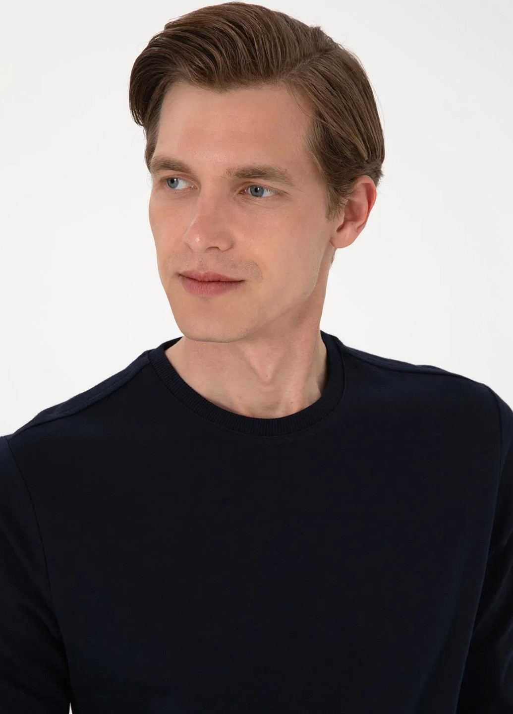 Индиго свитшот Pierre Cardin однотонный без декора (366422662)