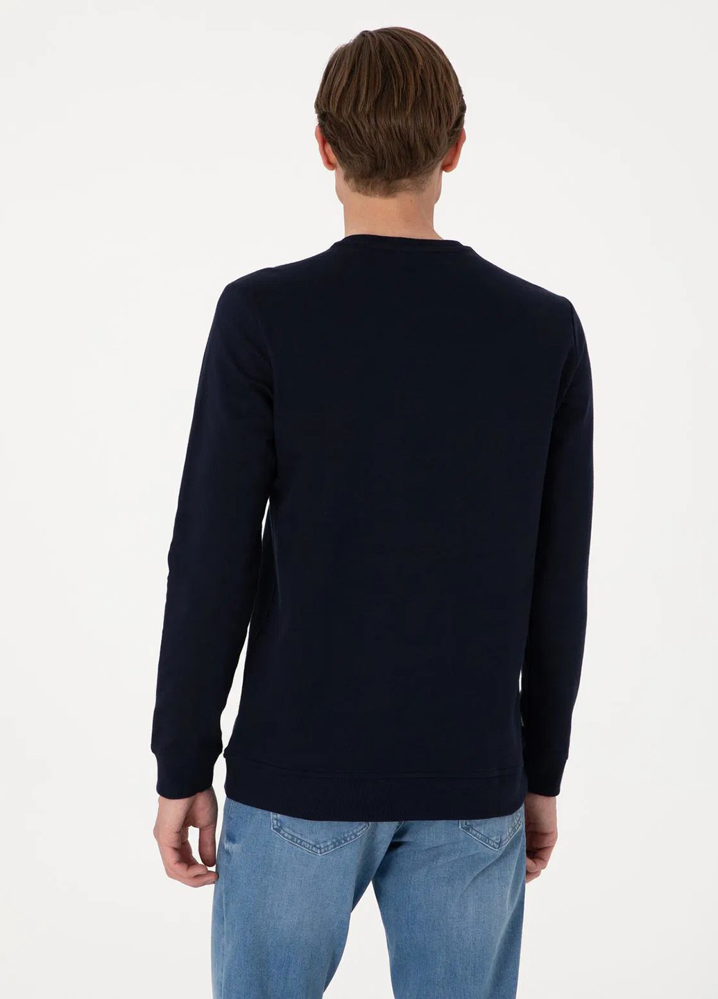 Индиго свитшот Pierre Cardin однотонный без декора (366422662)