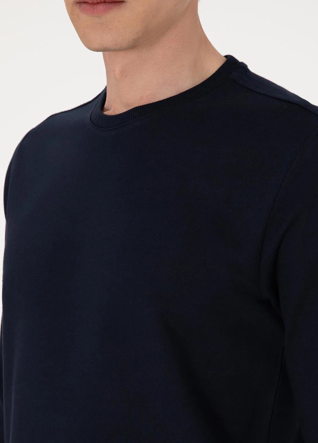 Индиго свитшот Pierre Cardin однотонный без декора (366422662)