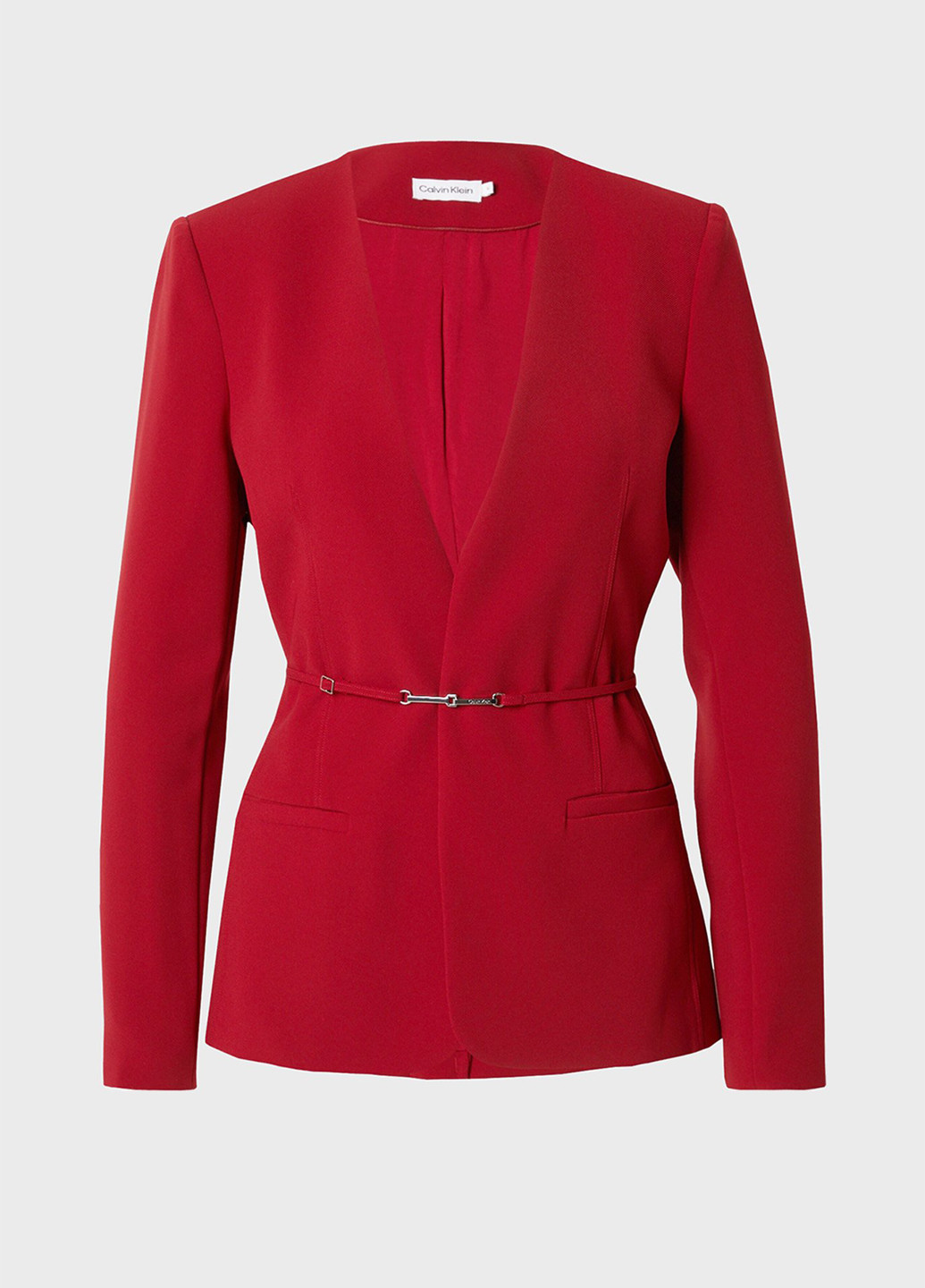 Красный женский жакет Calvin Klein однотонный - всесезон