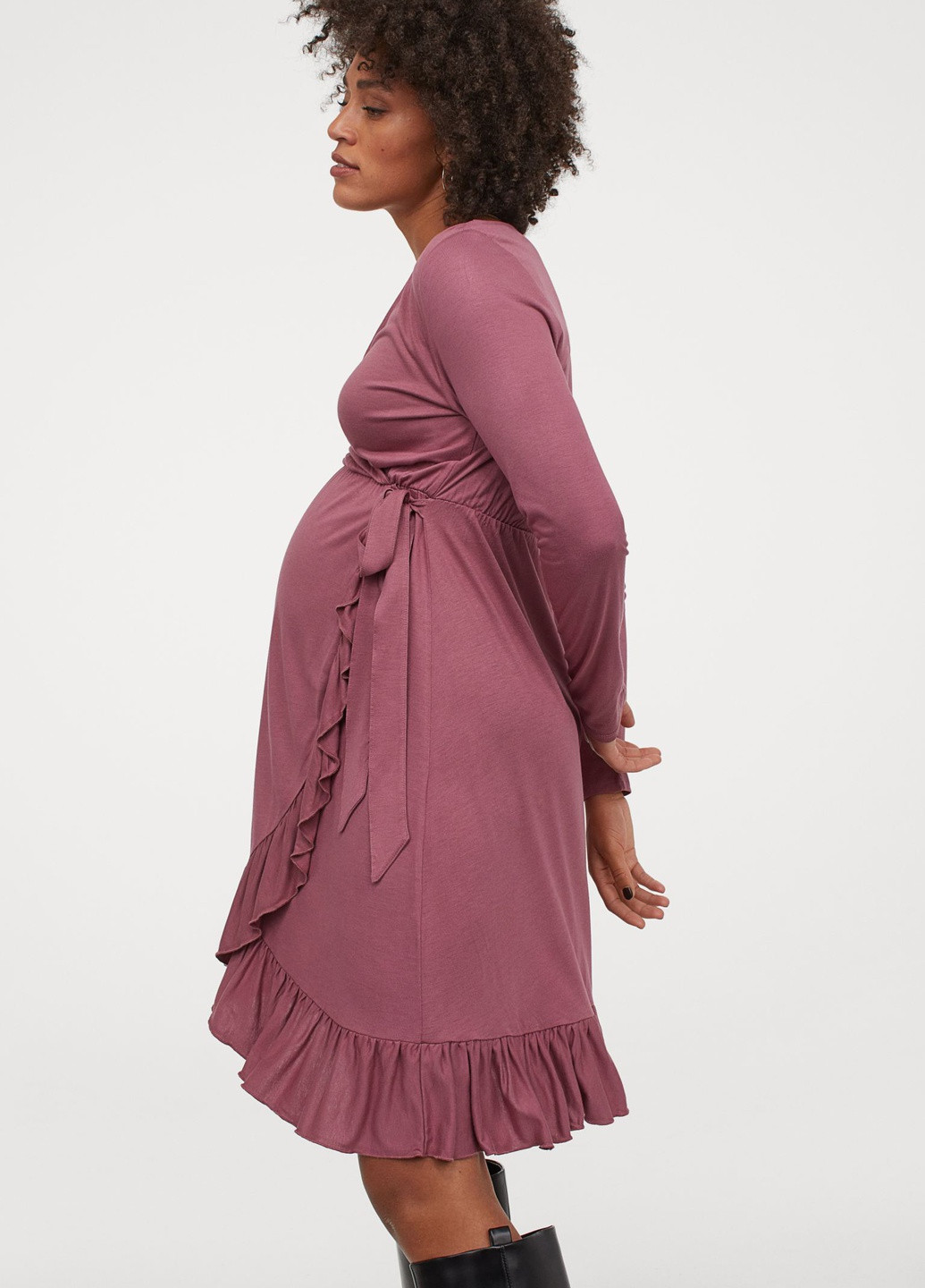 Темно-рожева кежуал плаття для вагітних H&M однотонна
