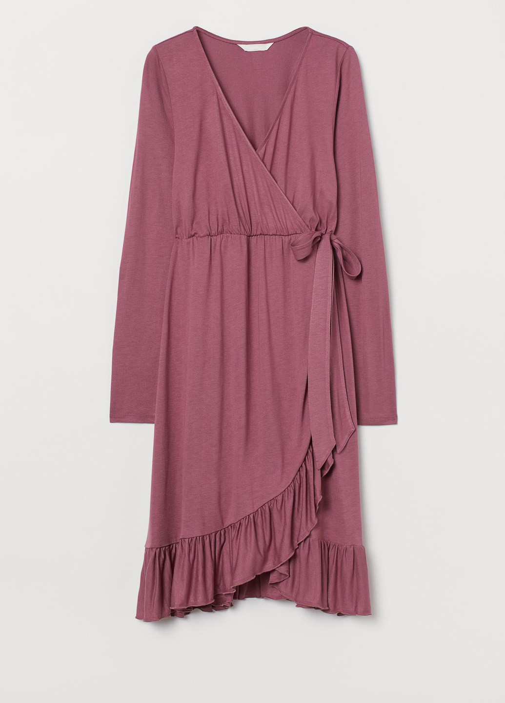 Темно-розовое кэжуал платье для беременных H&M однотонное