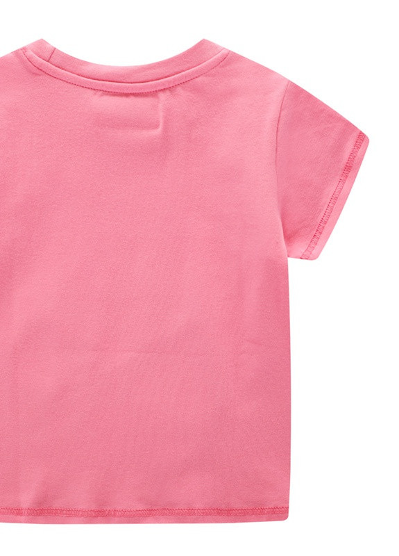 Розовая летняя детская футболка Jumping Meters