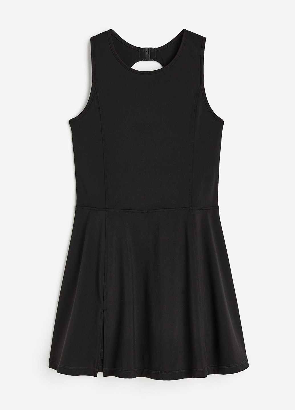 Черное спортивное платье H&M однотонное