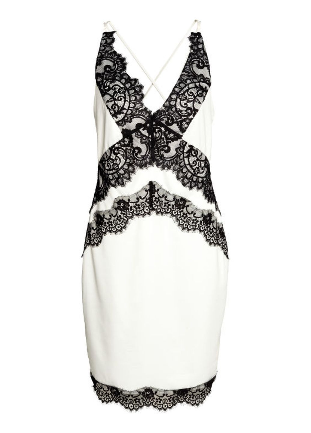 Чорно-білий кежуал сукня футляр H&M однотонна