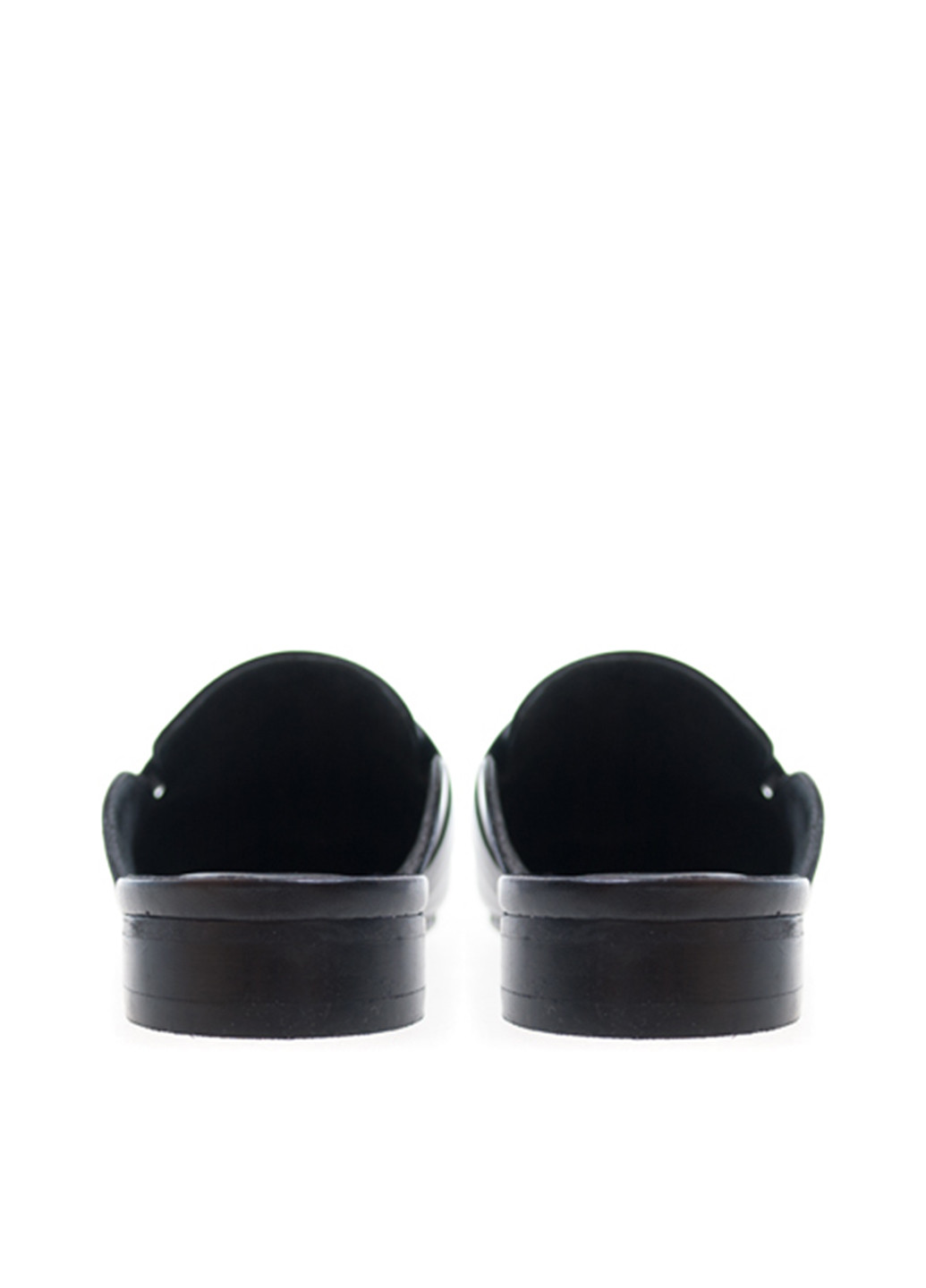 Черные мюли Rylko с металлическими вставками на низком каблуке