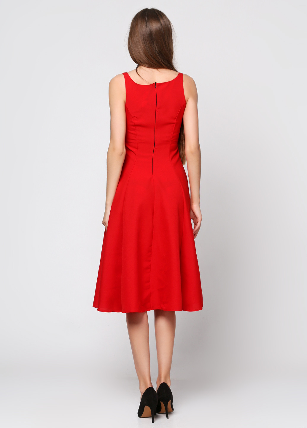 Красное кэжуал платье Podium однотонное