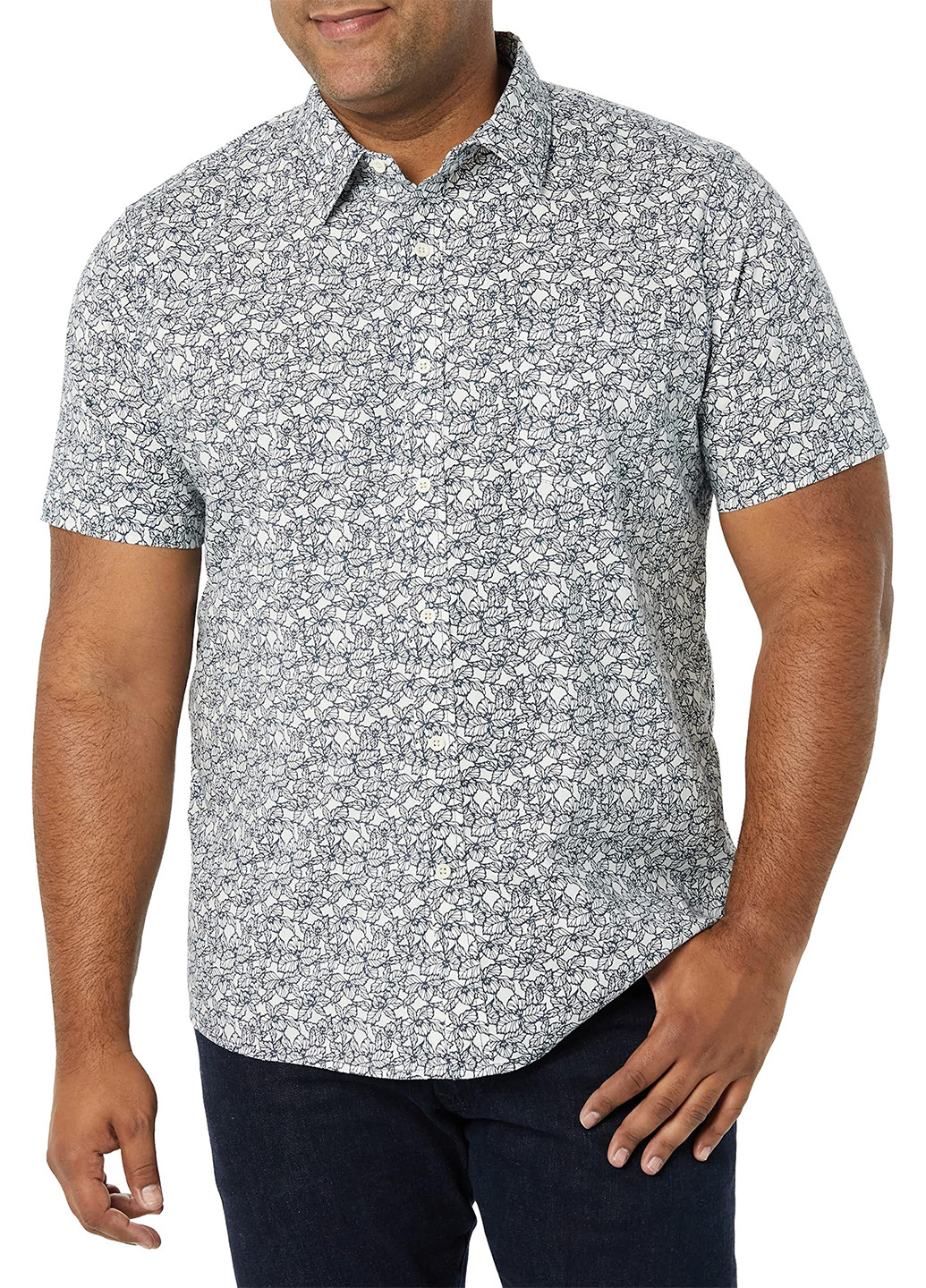 Белая кэжуал рубашка с рисунком Goodthreads