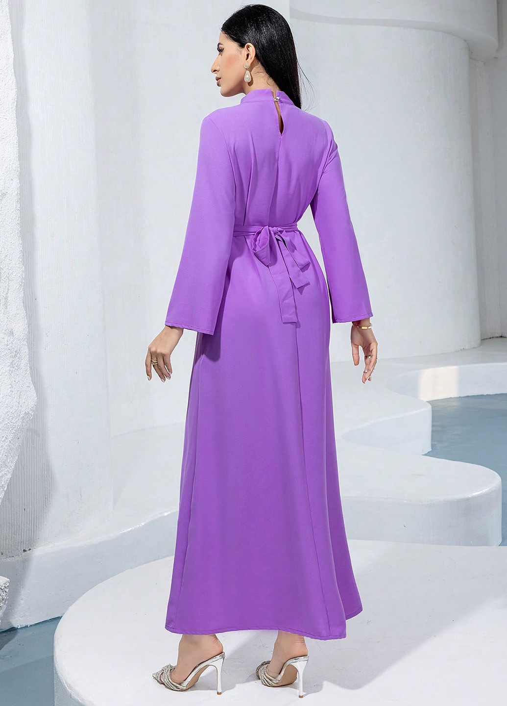 Бузкова кежуал сукня а-силует SHEIN однотонна