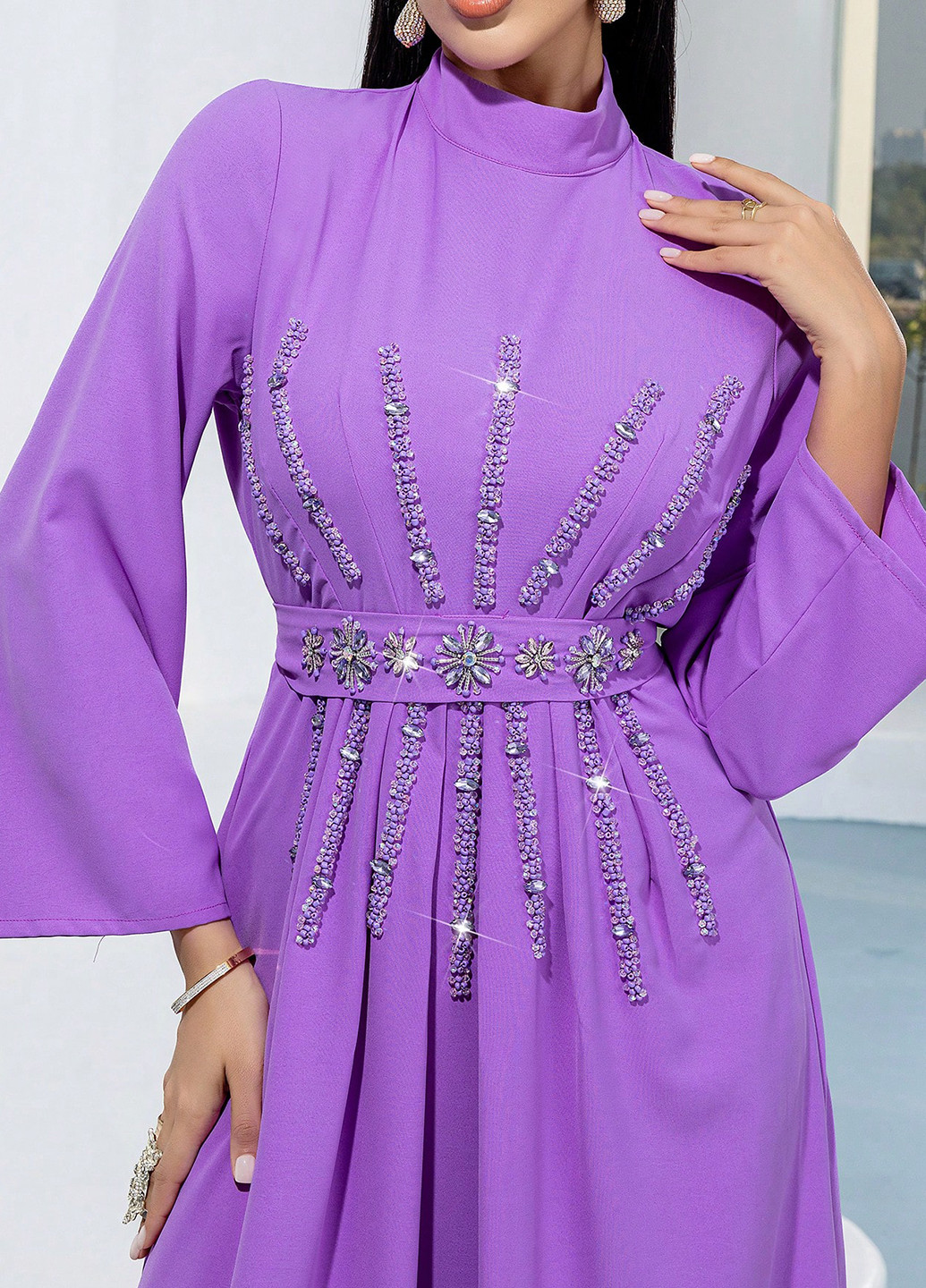 Бузкова кежуал сукня а-силует SHEIN однотонна