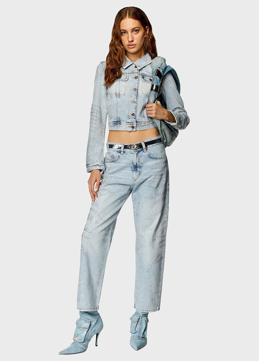 Блакитна демісезонна куртка Diesel