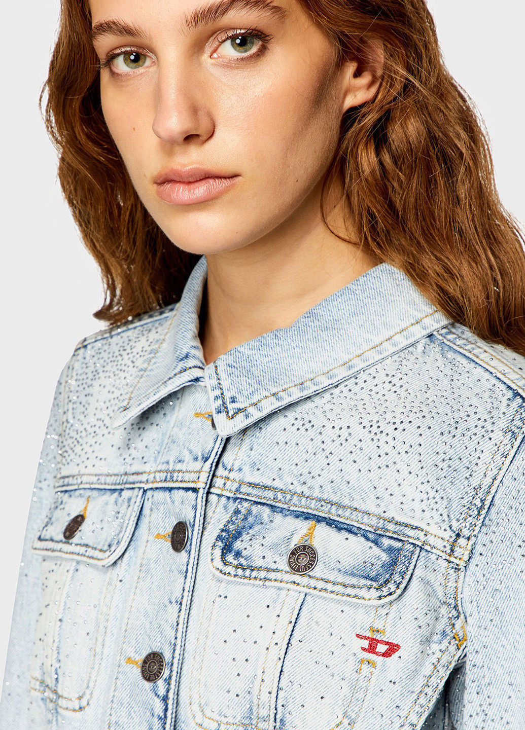 Блакитна демісезонна куртка Diesel