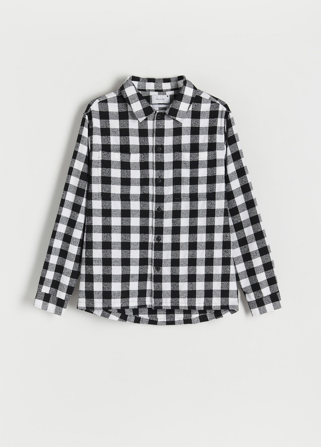 Черно-белая кэжуал рубашка в клетку Reserved