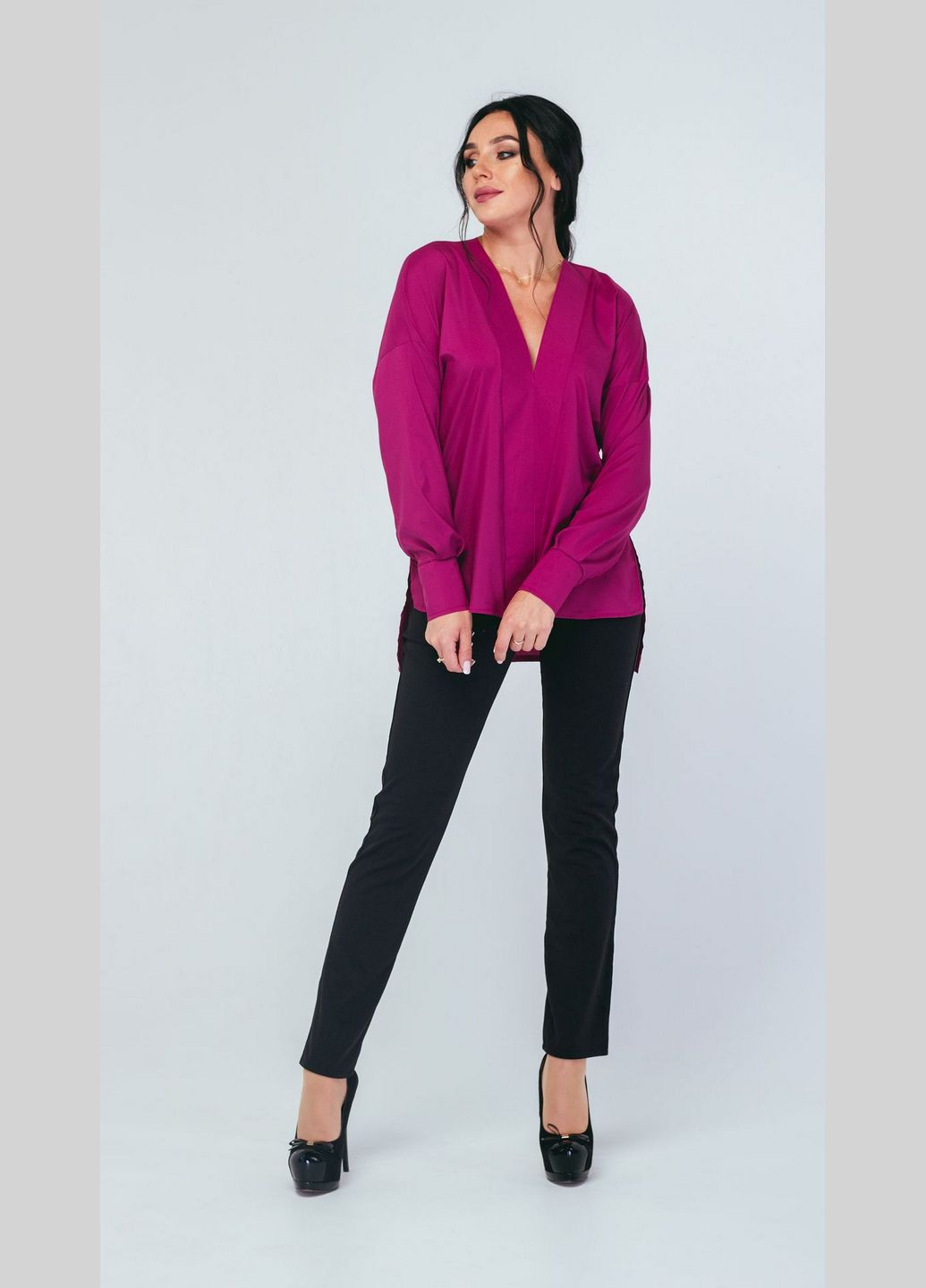 Фіолетова демісезонна блузка so-78225-fio Alpama