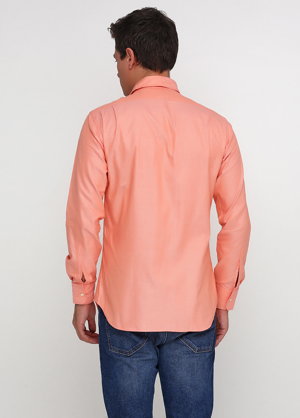 Персиковая кэжуал рубашка меланж Ralph Lauren с длинным рукавом