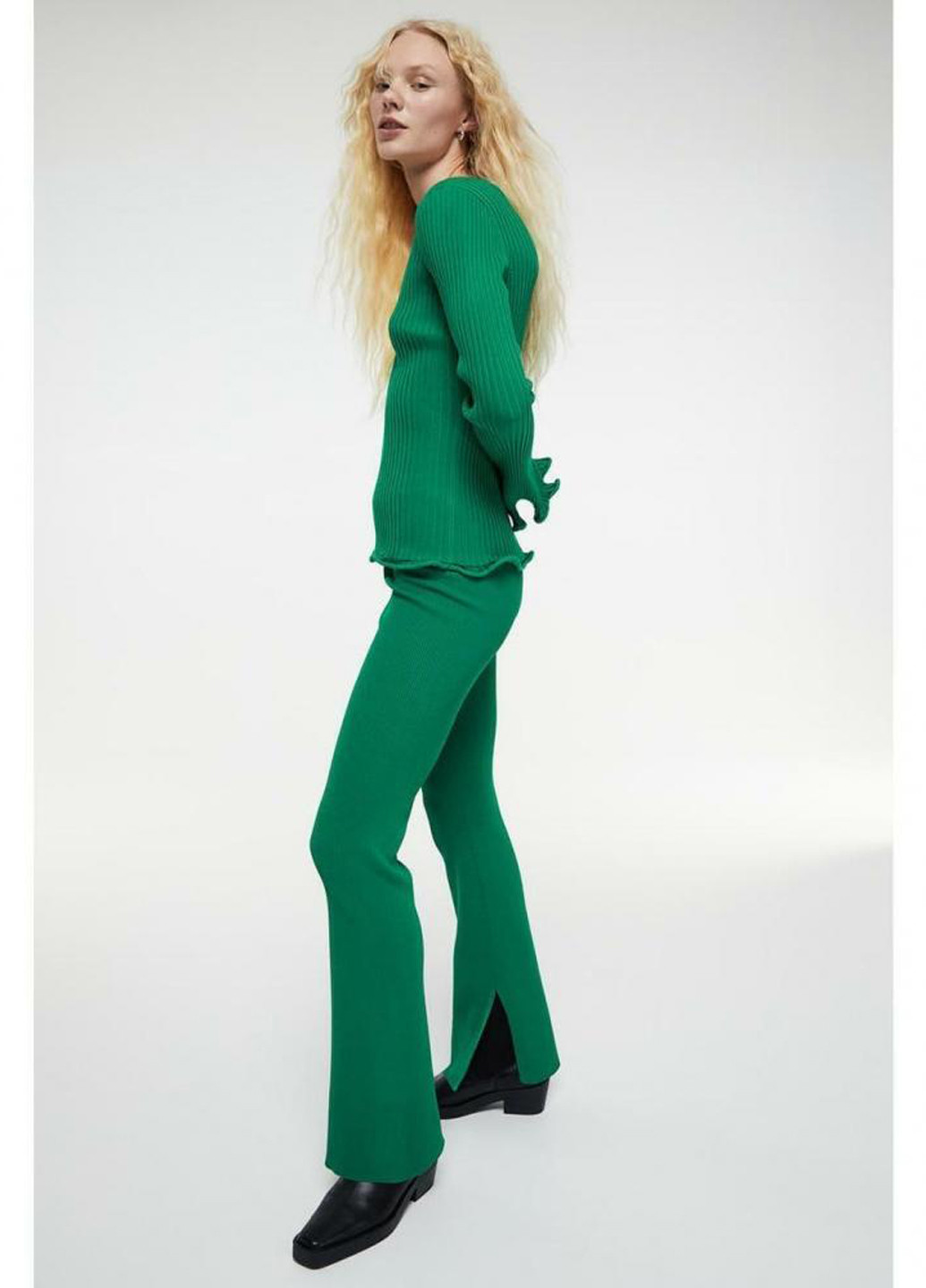 Зеленый демисезонный пуловер пуловер H&M