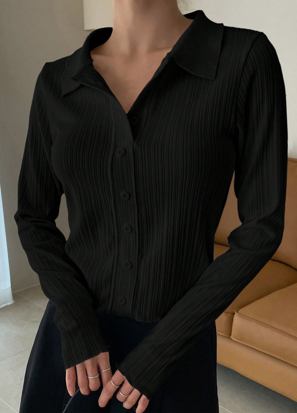 Чорна блуза SHEIN