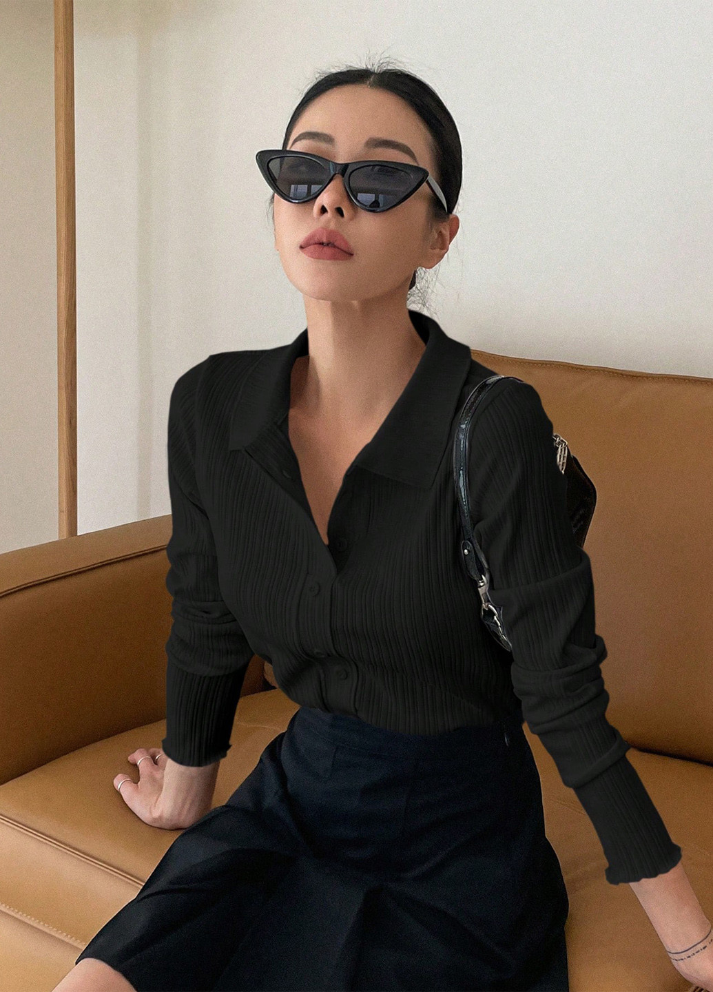 Чорна блуза SHEIN