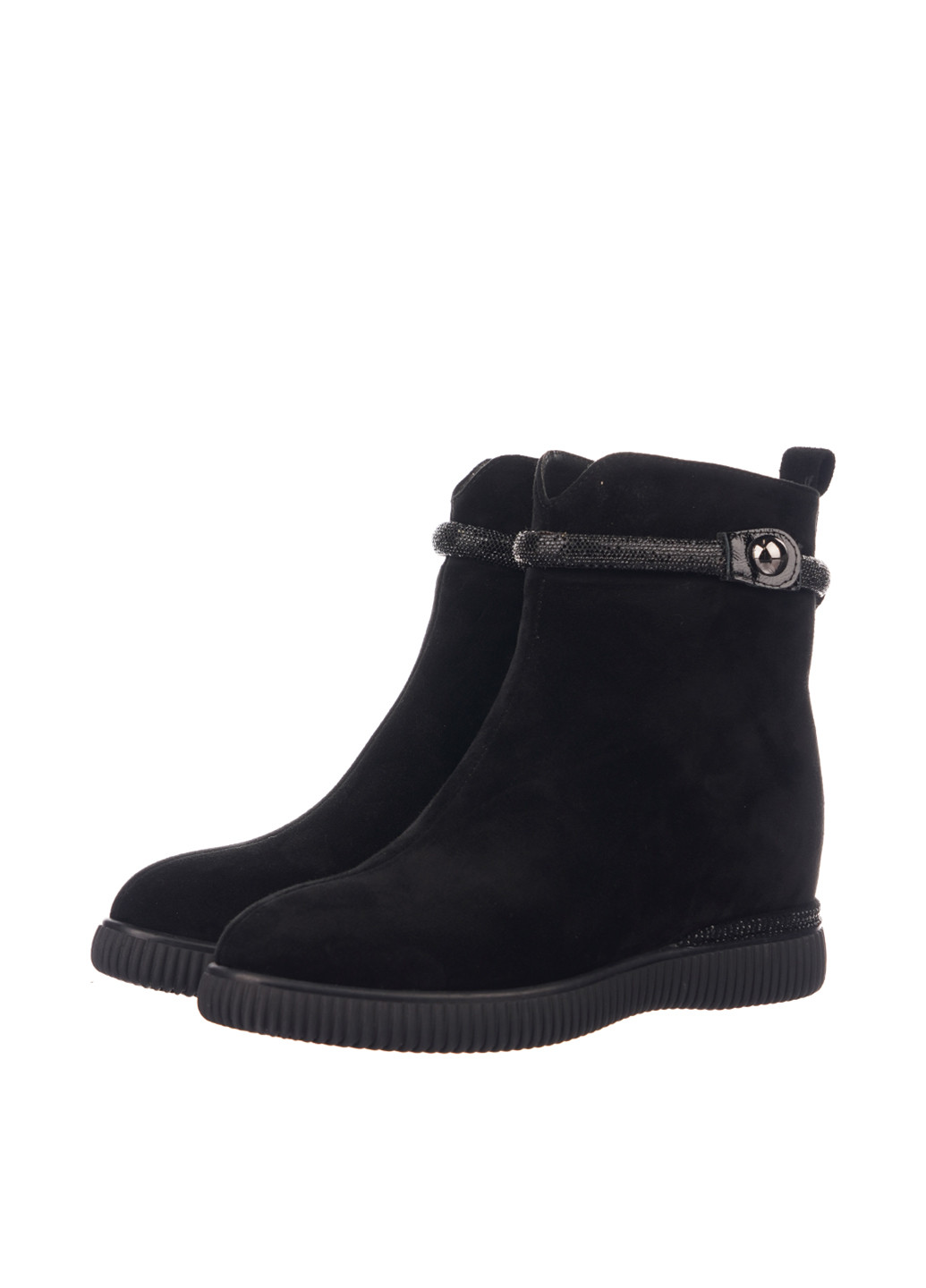 Зимние ботинки Blizzarini со стразами из натуральной замши