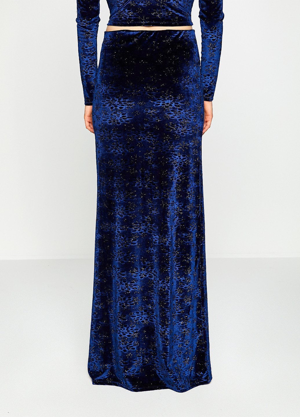 Темно-синяя кэжуал с абстрактным узором юбка KOTON
