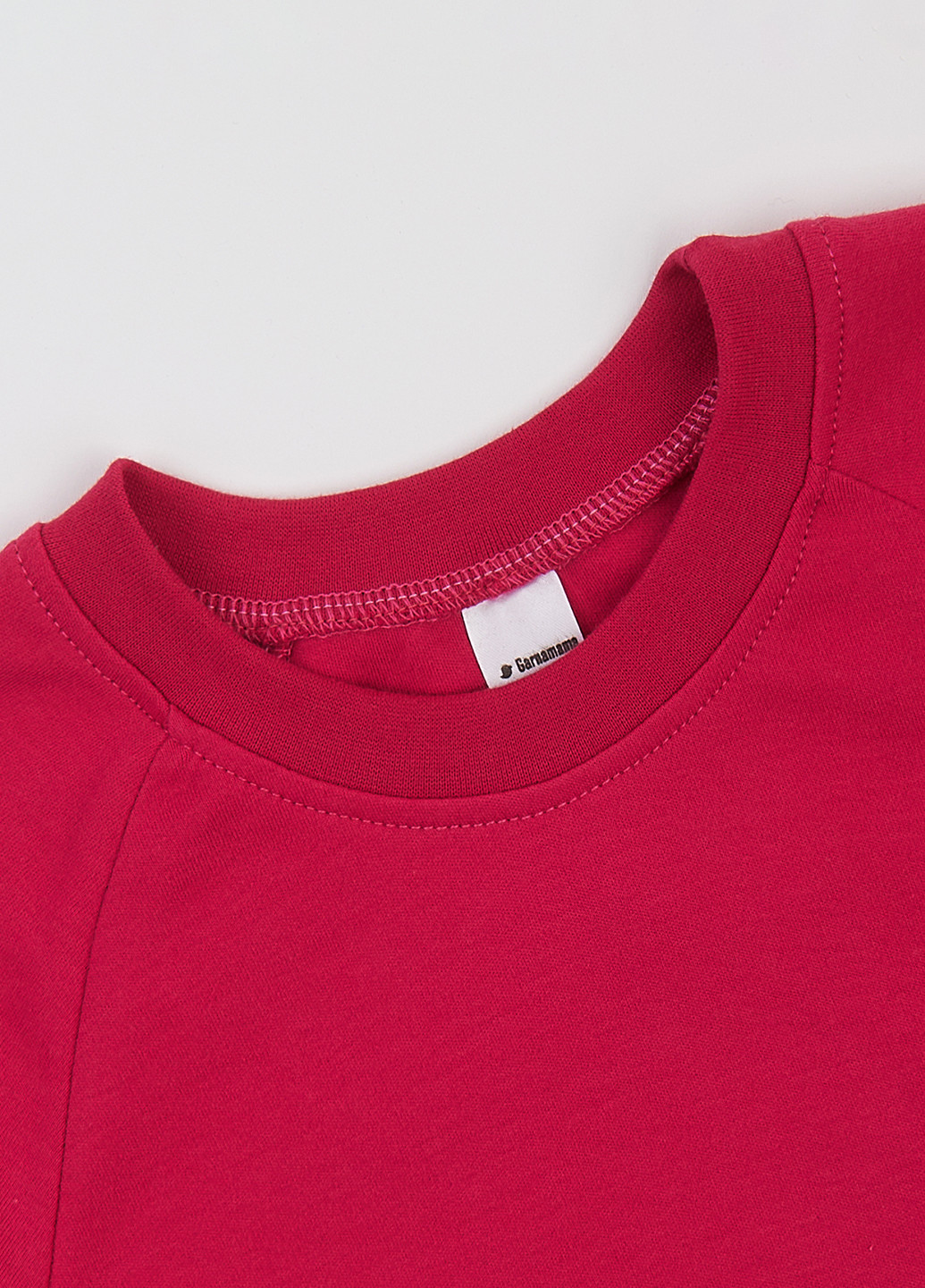 Garnamama світшот однотонний вишневий кежуал бавовна, інтерлок