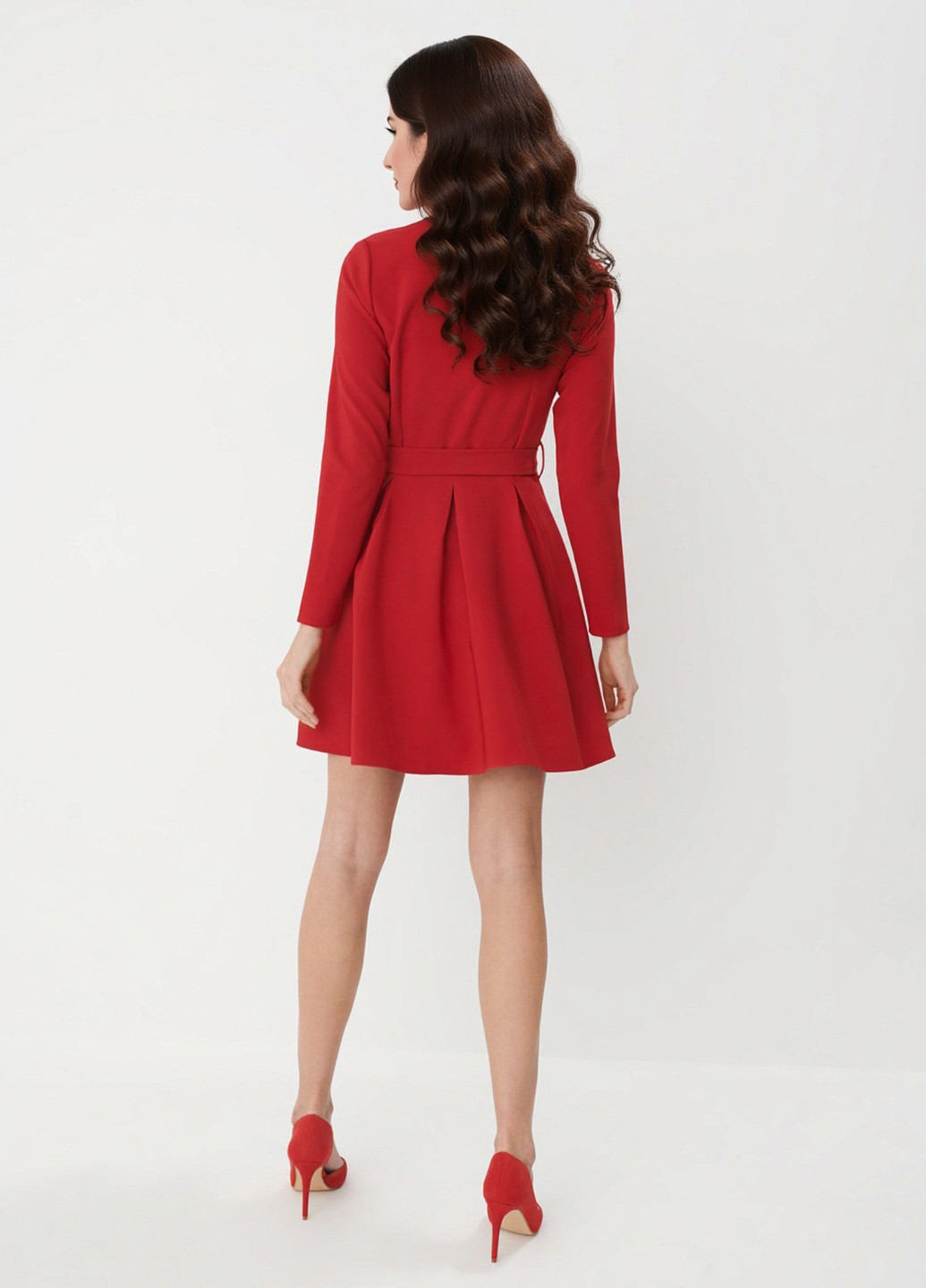 Красное кэжуал платье на запах Mohito однотонное