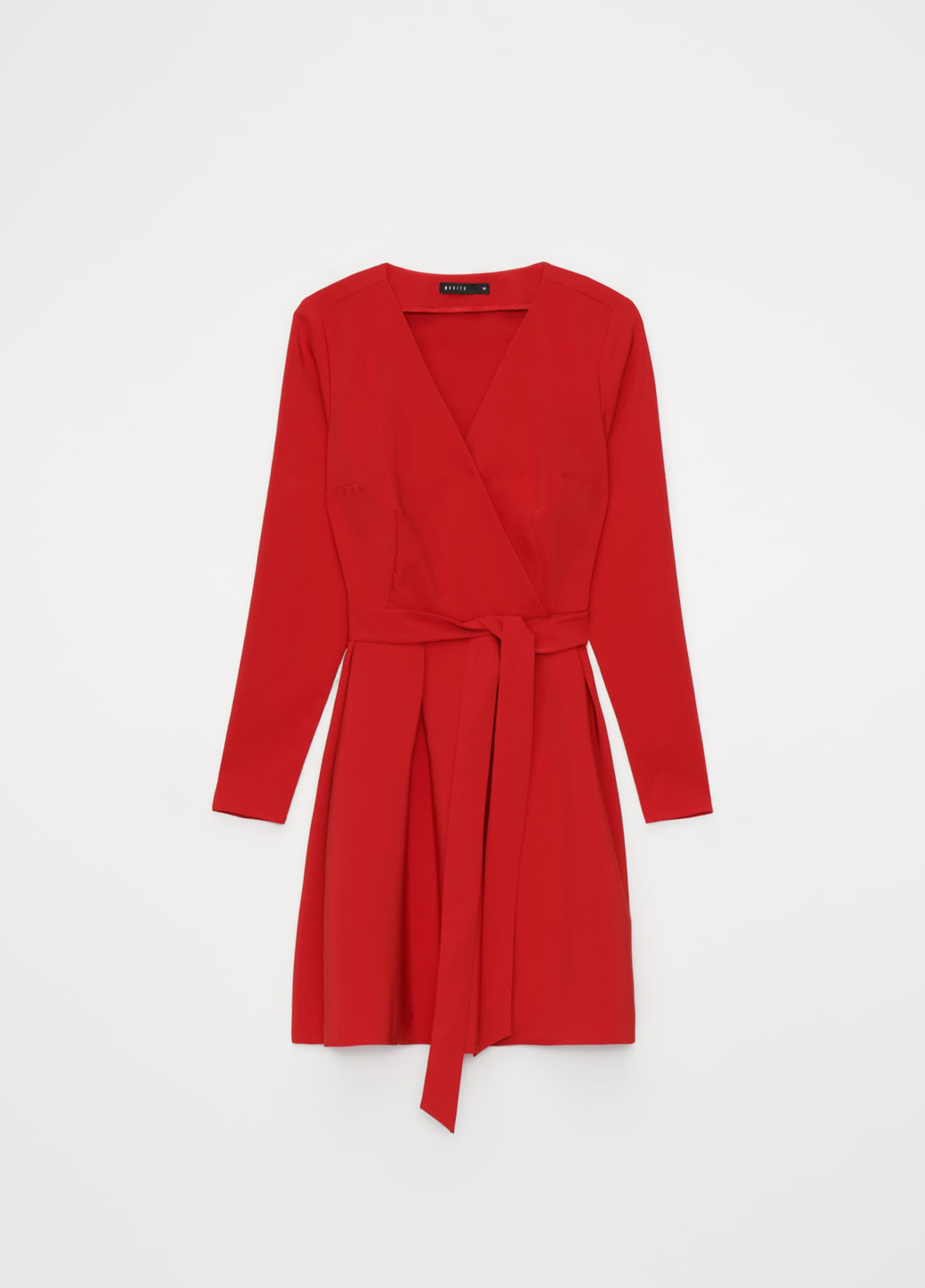 Красное кэжуал платье на запах Mohito однотонное