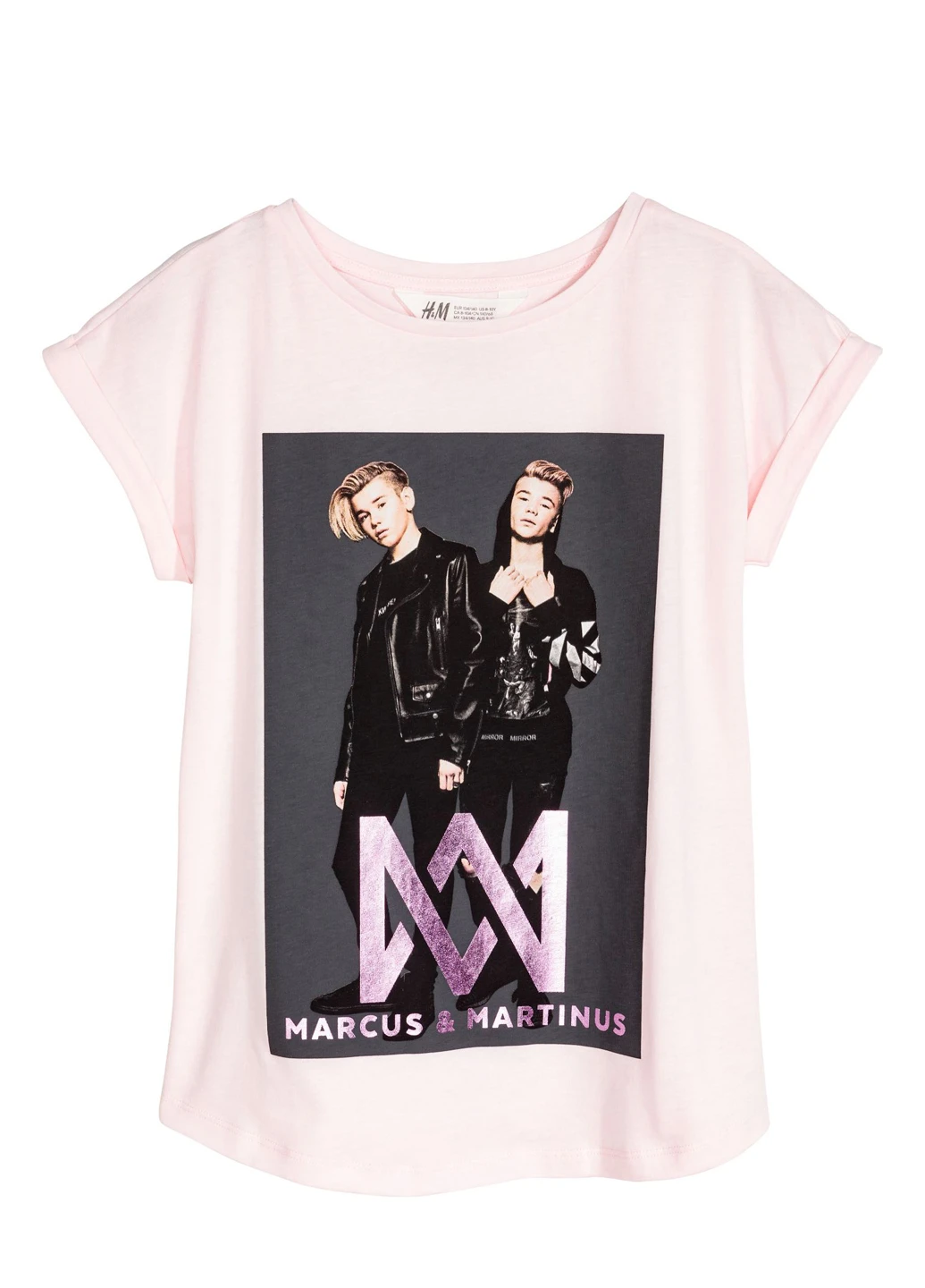 Світло-рожева літня футболка H&M