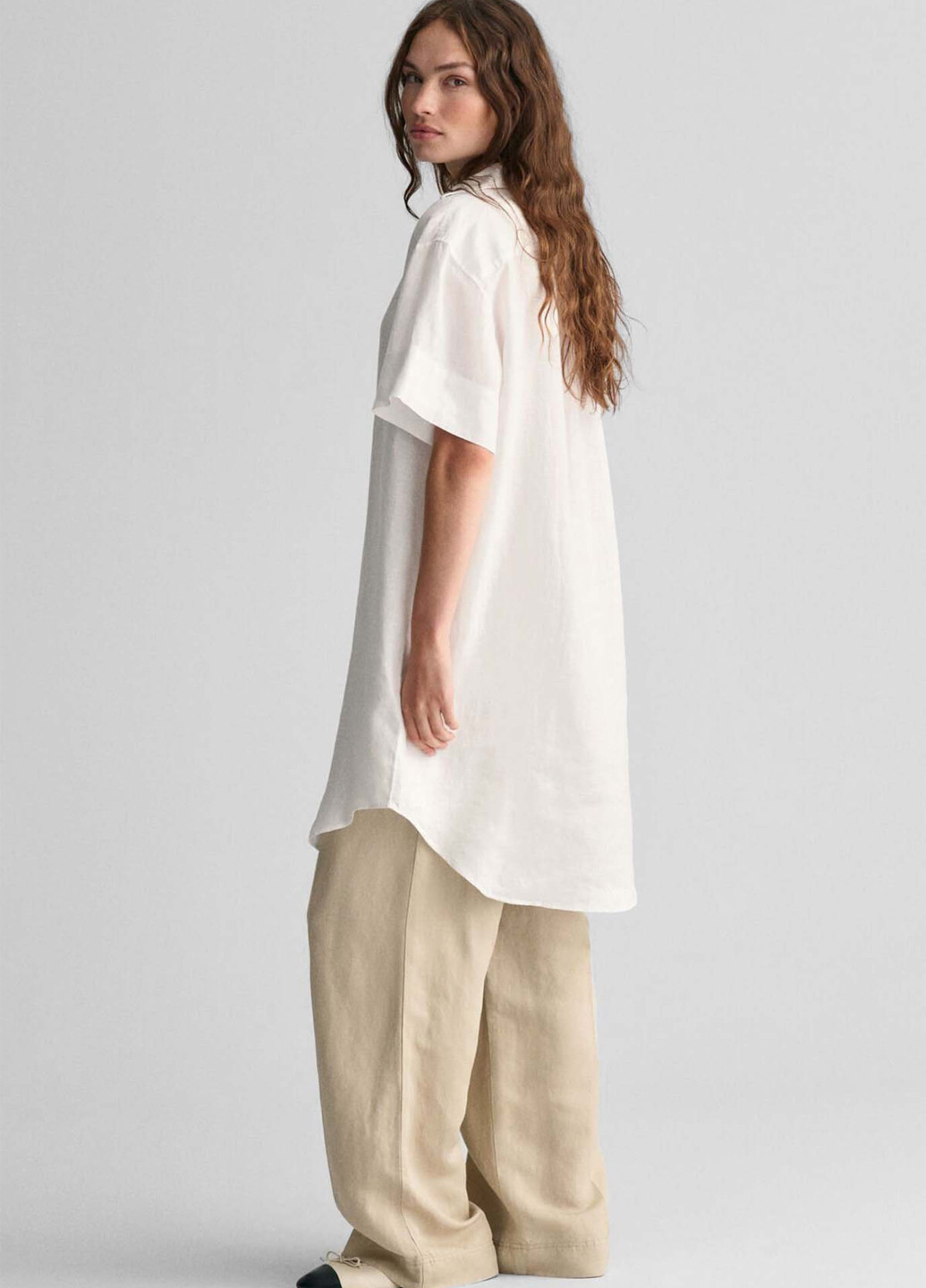 Білий кежуал сукня сукня-сорочка Gant однотонна