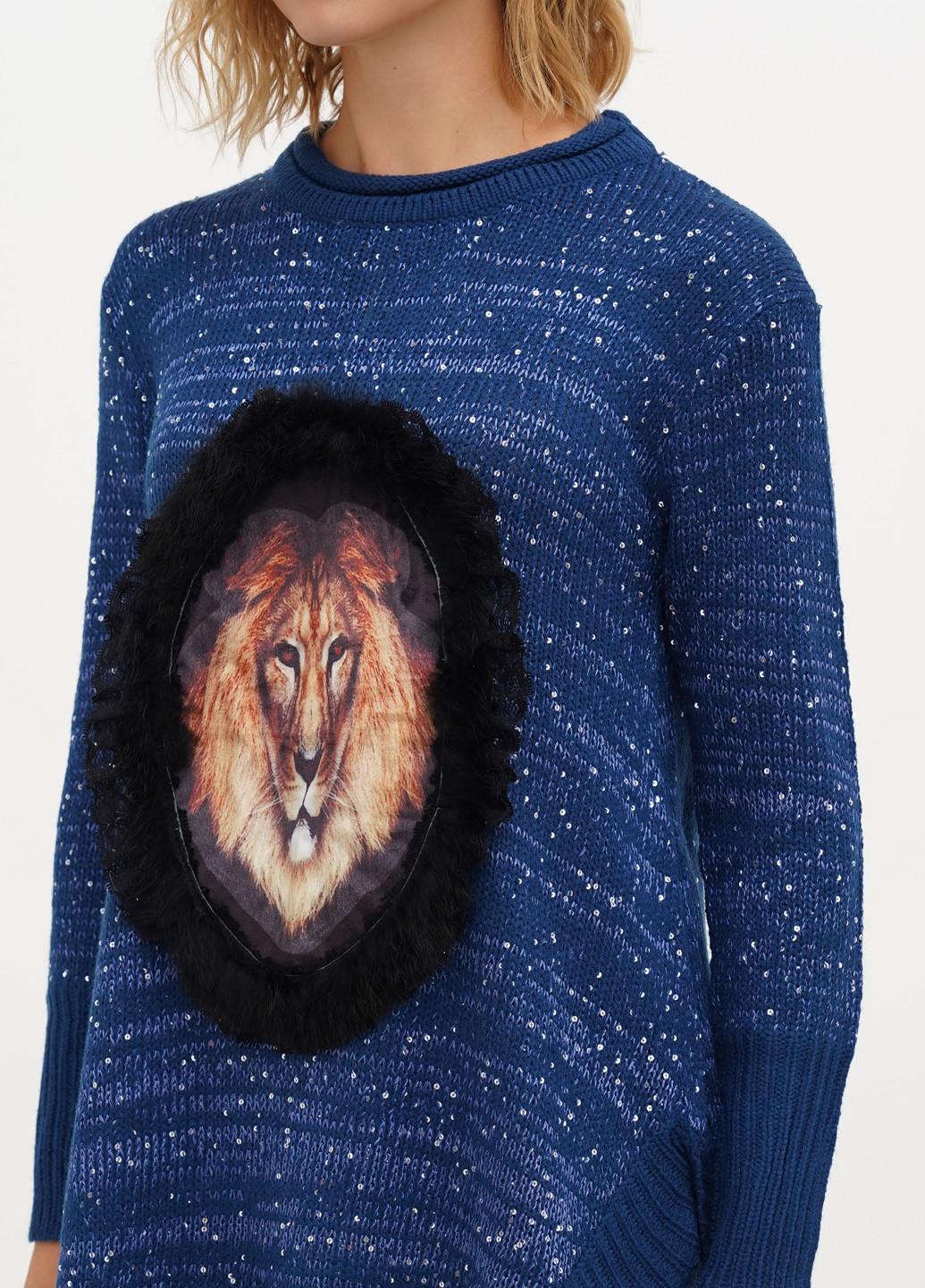 Темно-синий демисезонный джемпер джемпер Massimo