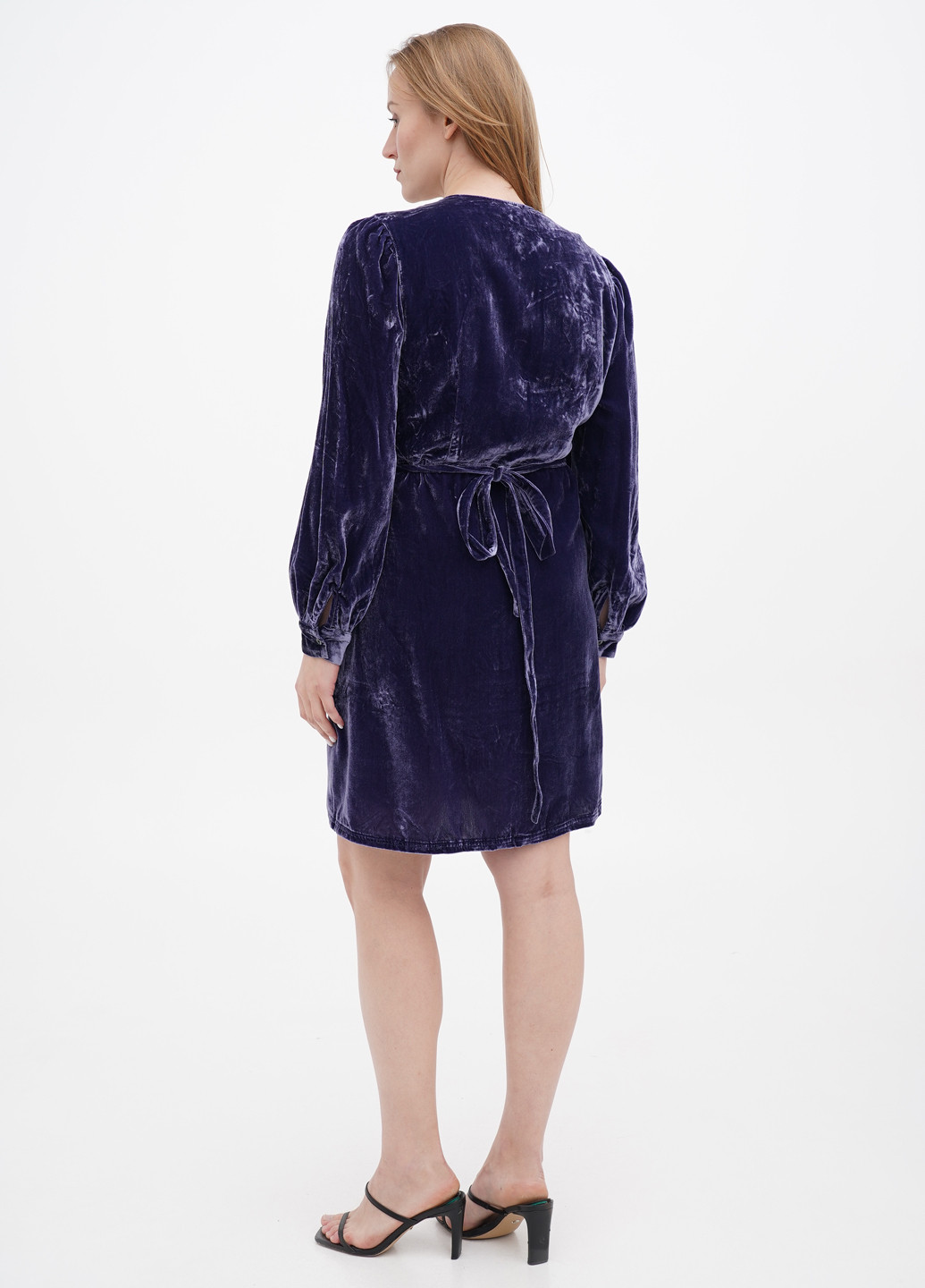 Фиолетовое кэжуал платье на запах S.Oliver однотонное