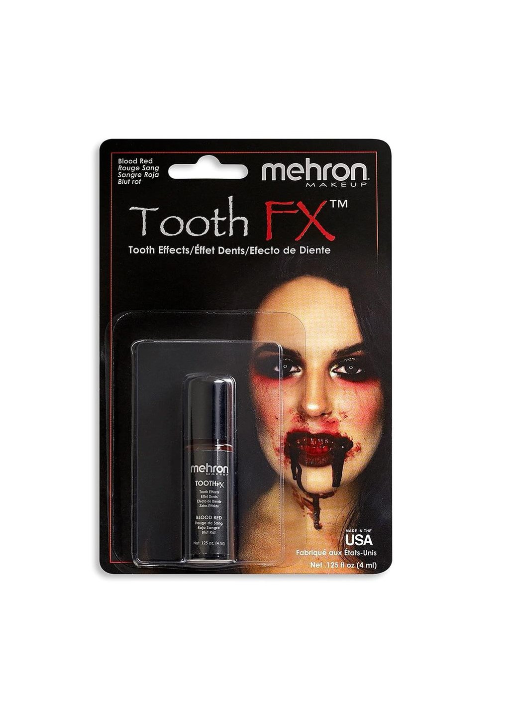 Medium tfx r Краска для зубов Tooth FX with Brush for Special Effects - Blood Red (Кровь), 4 мл Mehron (205593316)