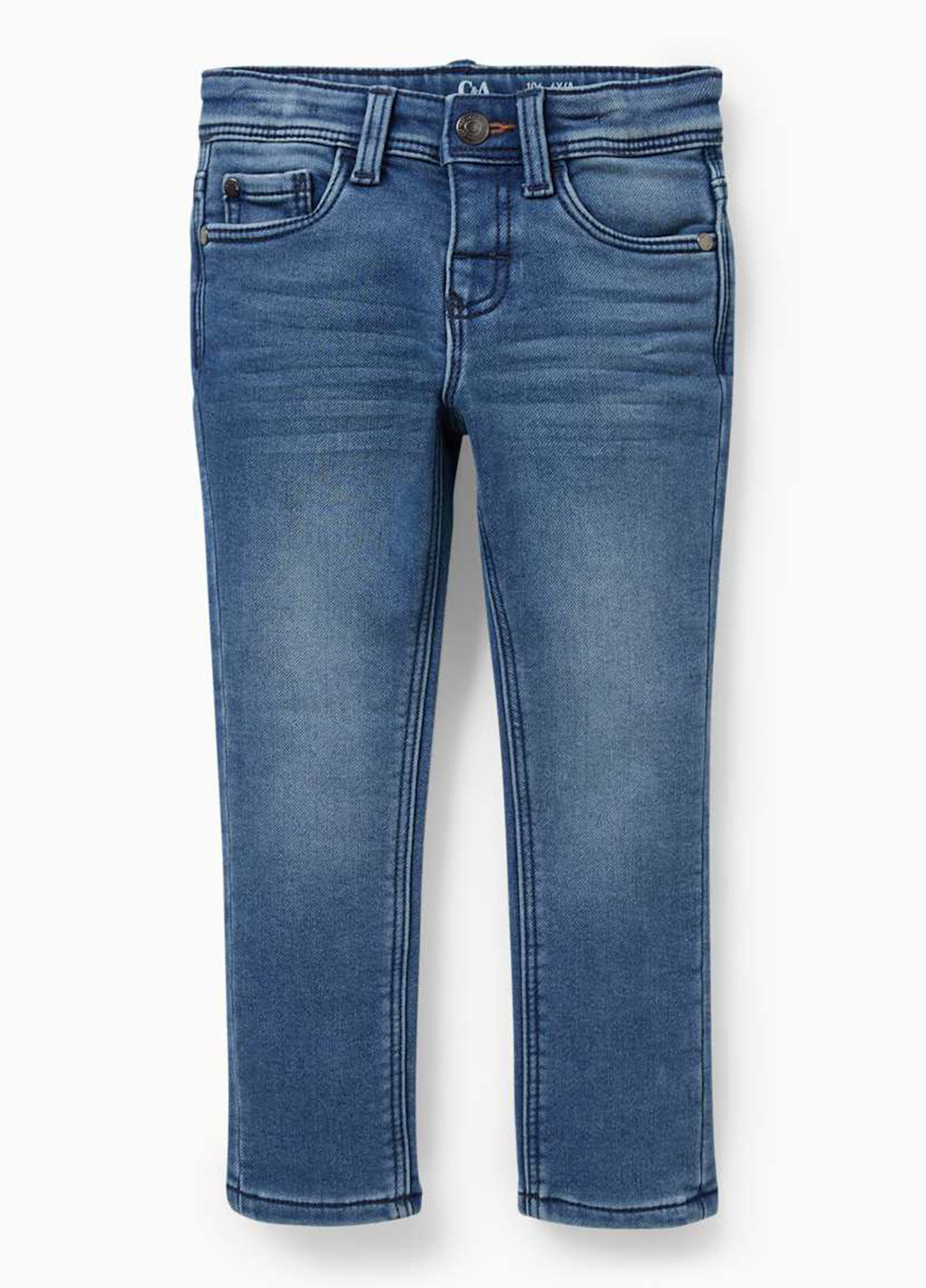 Голубые демисезонные зауженные джинсы C&A