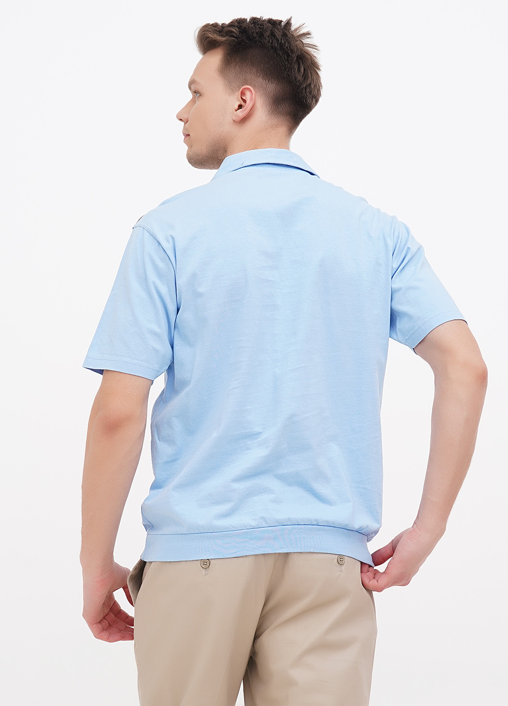 Голубой футболка-поло для мужчин Minimum в полоску