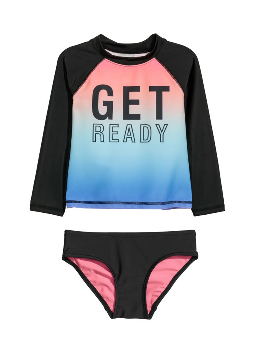 Чорний демісезонний купальник (топ, трусики) H&M