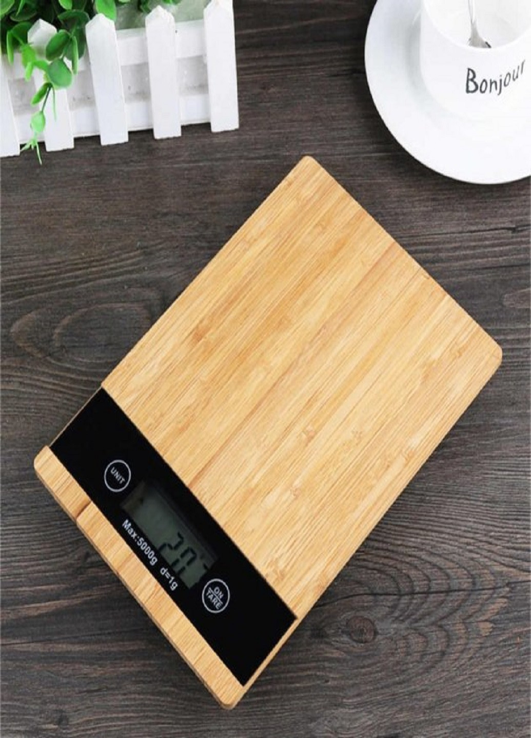 Кухонные электронные деревянные весы бамбук MS-A до 5 кг VTech (252530935)