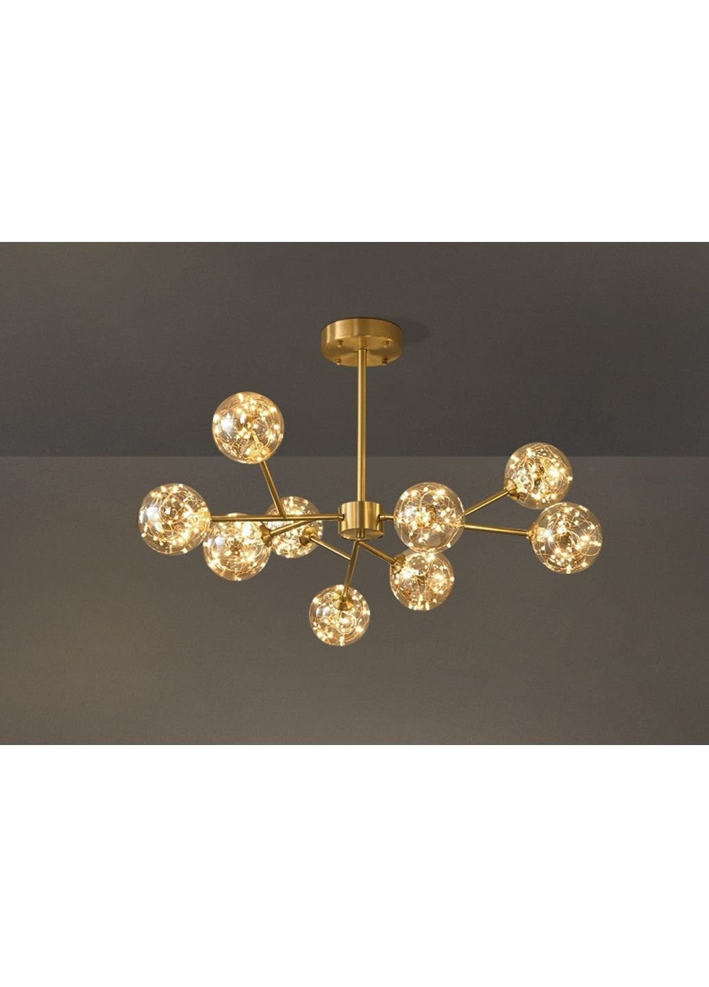 Люстра потолочная LED AOC19/9AB+led-k Бронза 36х100х100 см. Sunnysky (253628400)