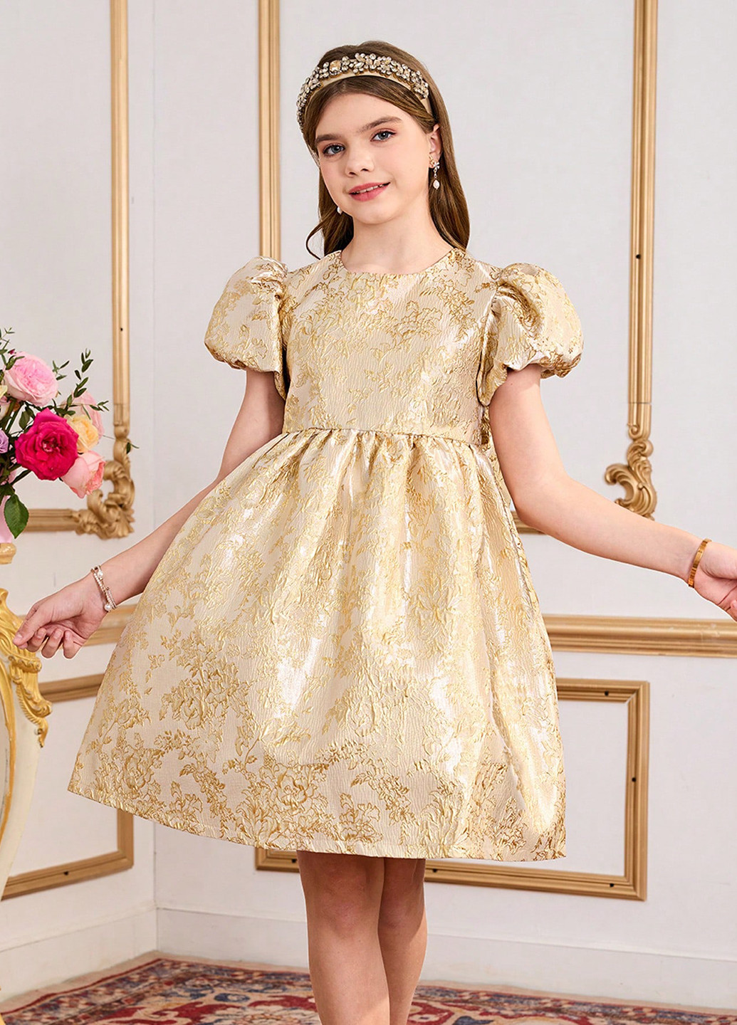 Золота сукня SHEIN (367436177)