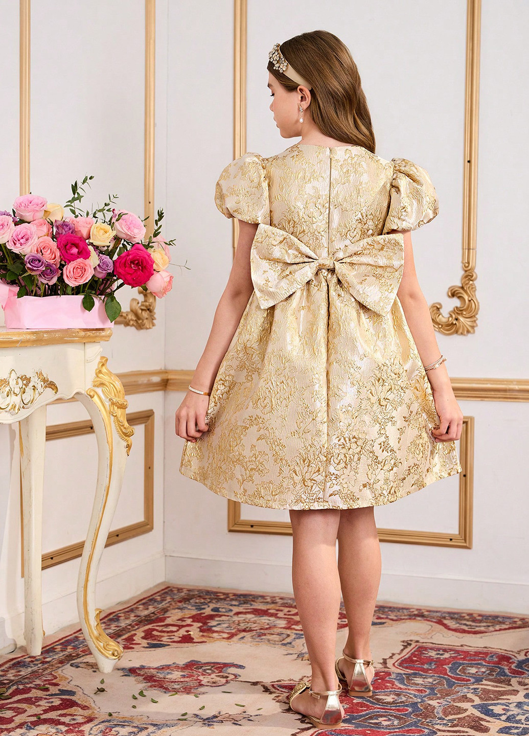 Золота сукня SHEIN (367436177)