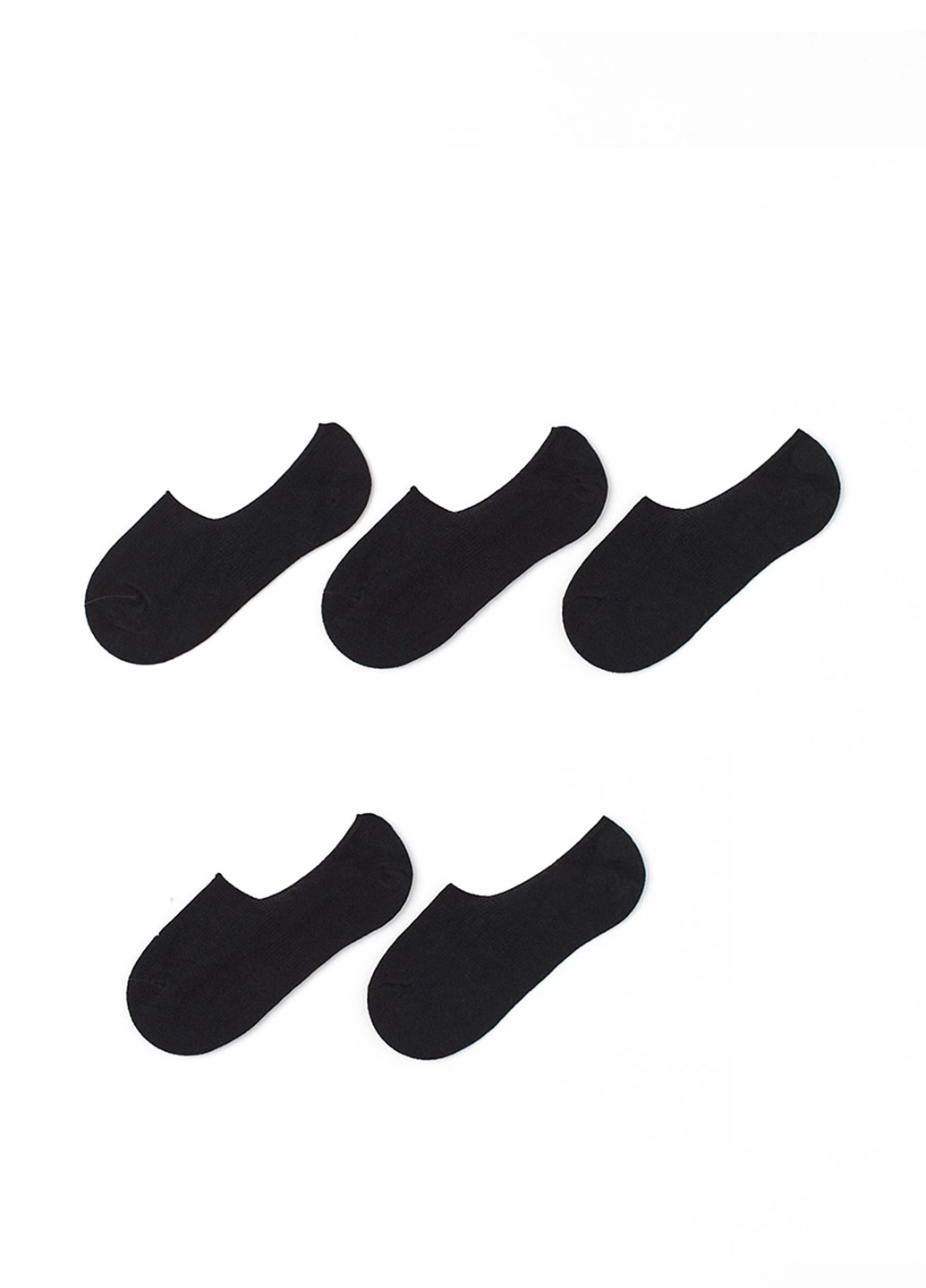 Подследники (5 шт.) H&M без уплотненного носка однотонные чёрные повседневные