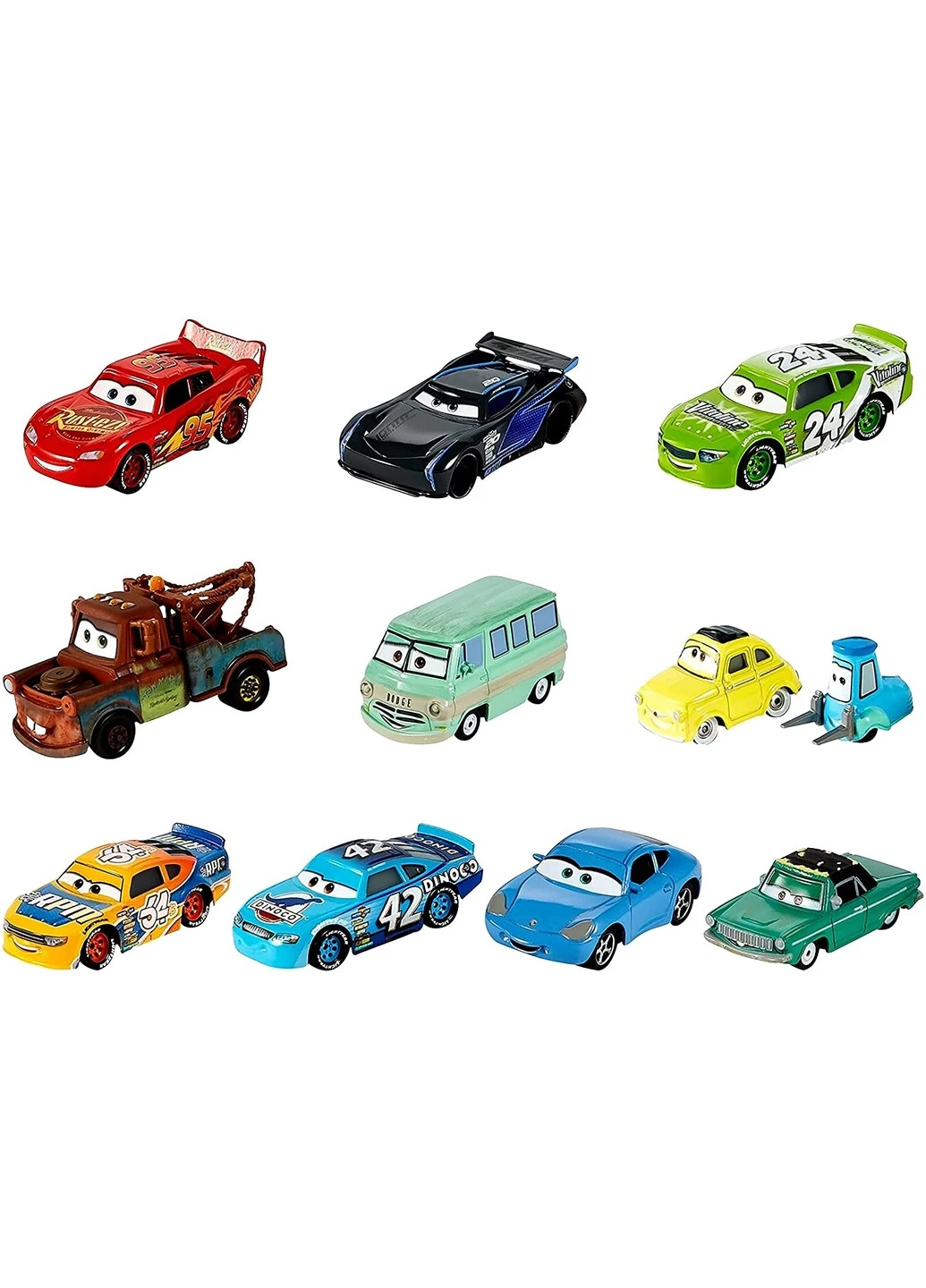 Набір автомобілів Тачки 3 Disney Pixar Cars 10 Metal Vehicles 10 шт. (HBW15) Mattel (255665573)