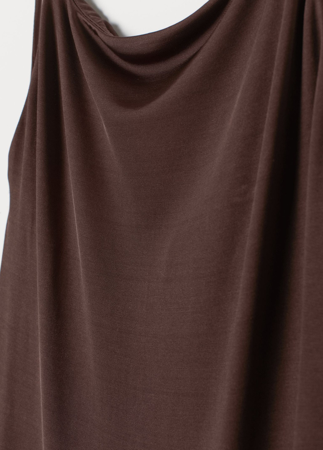 Темно-коричневое вечернее платье с вырезом на спине H&M однотонное