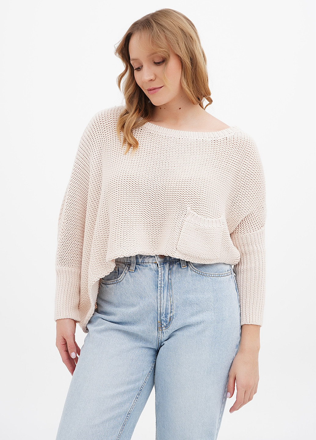 Кремовый демисезонный свитер джемпер CHD