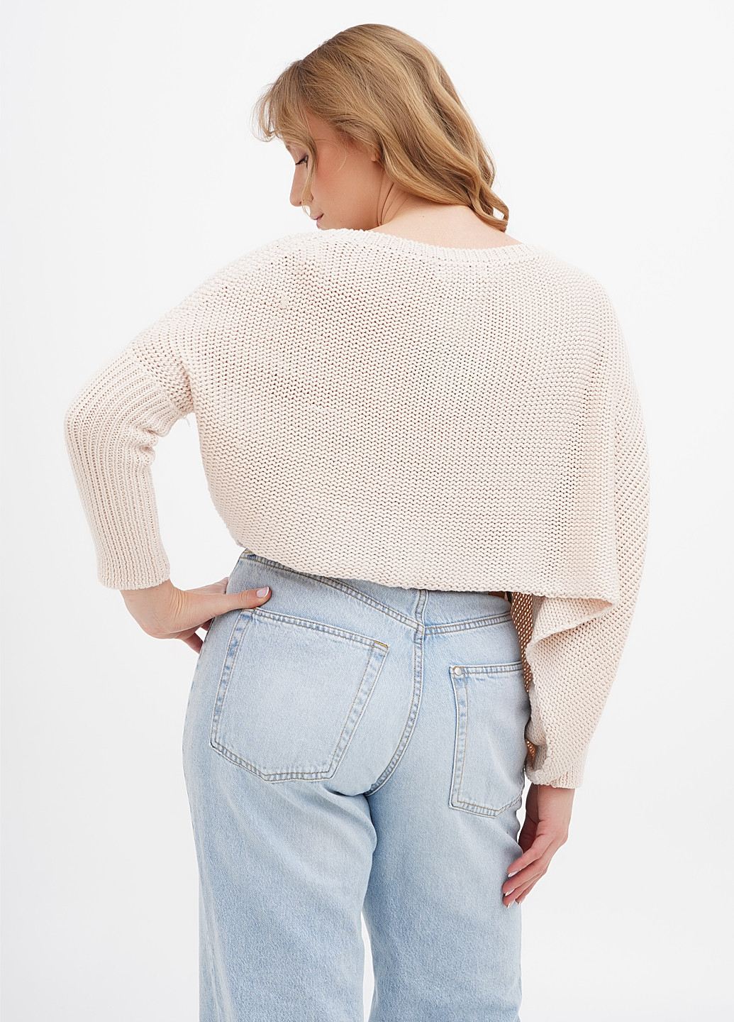 Кремовый демисезонный свитер джемпер CHD