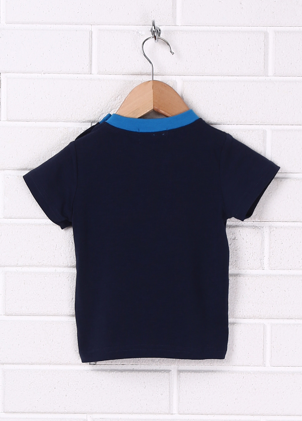 Темно-синяя футболка с коротким рукавом Hello Boy