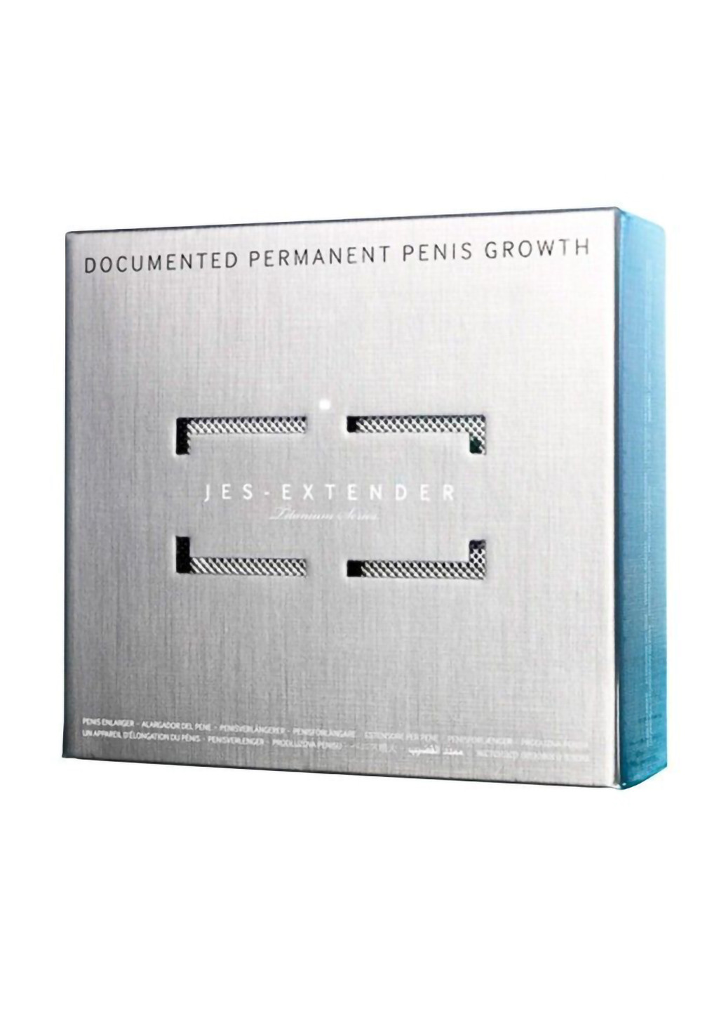 Екстендер для збільшення члена Jes-Extender Titanium, ремінцевий, алюмінієвий кейс Male Edge (254150763)