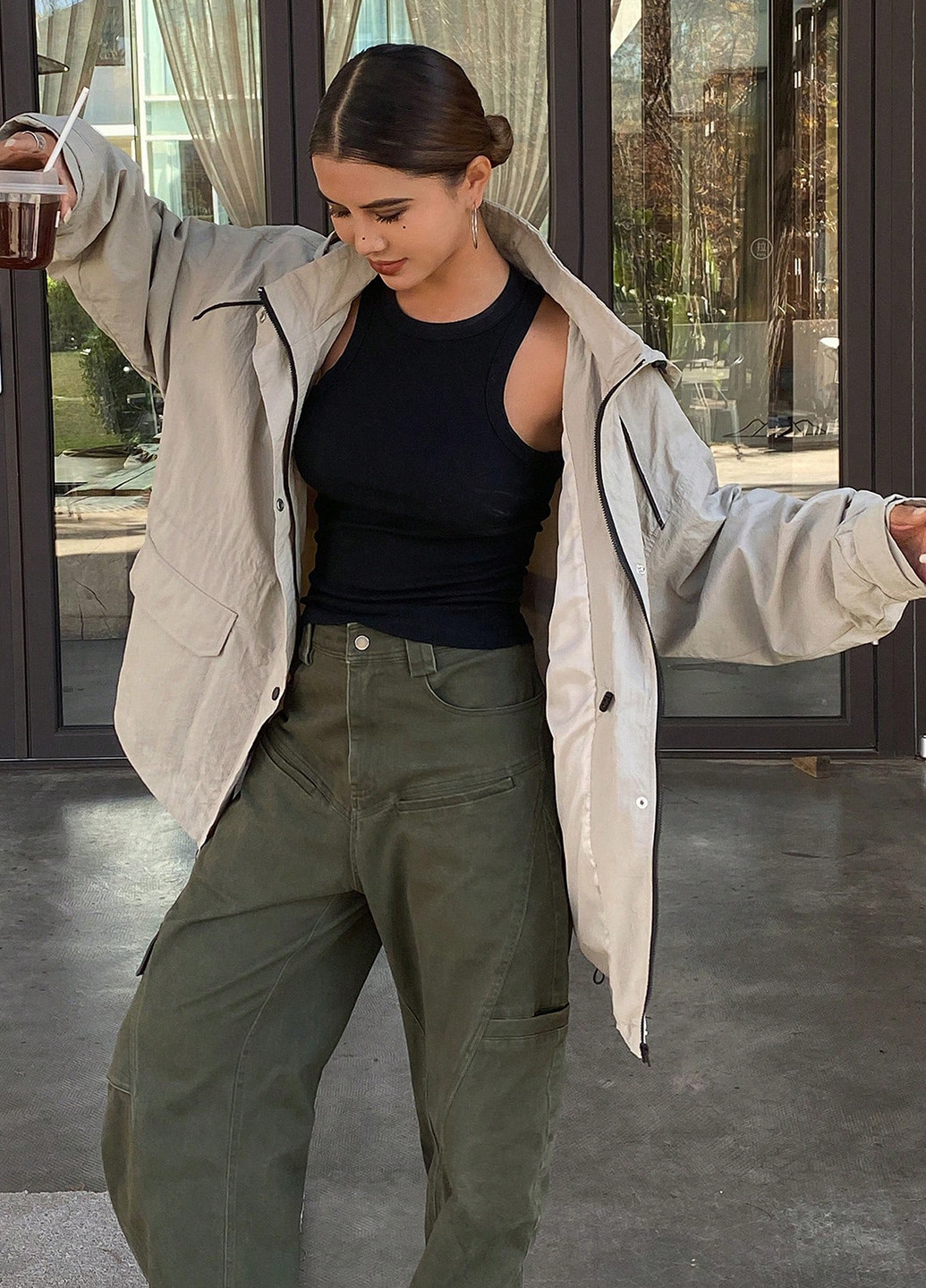 Серая демисезонная куртка SHEIN