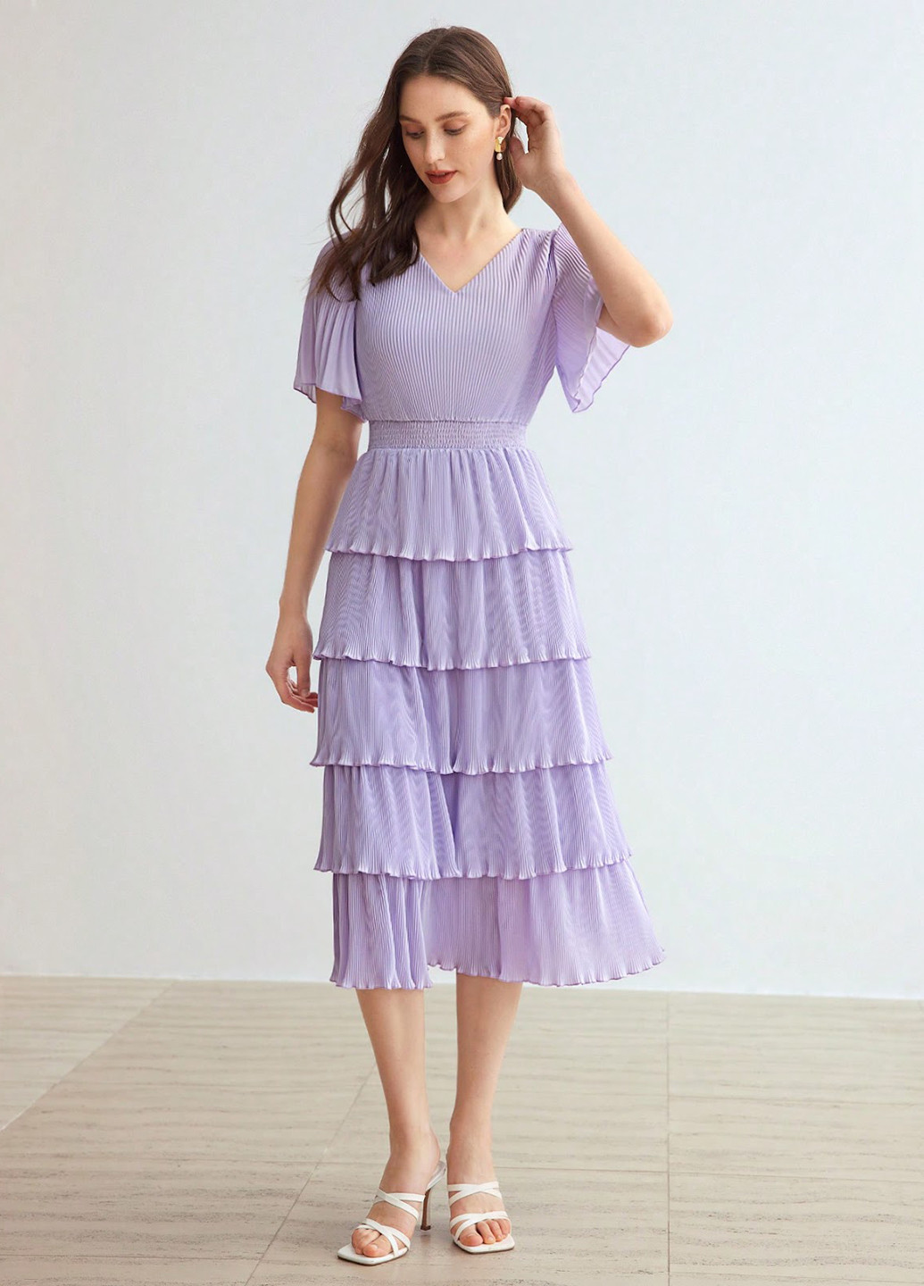 Бузкова кежуал сукня а-силует SHEIN однотонна