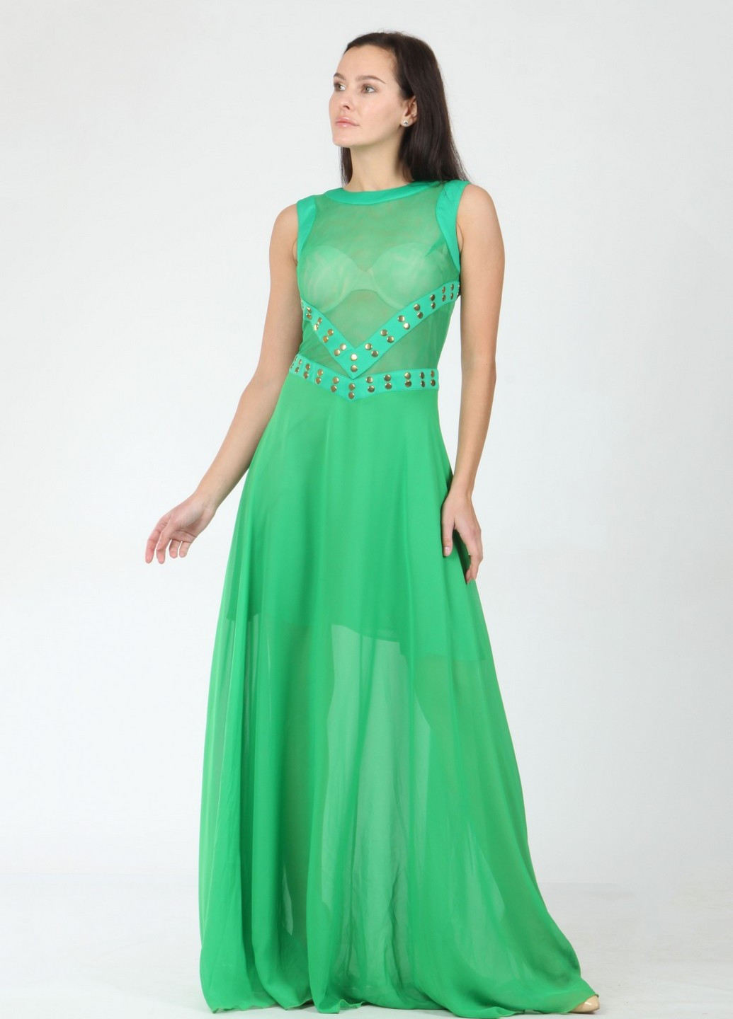 Салатова вечірня плаття, сукня Enna Levoni однотонна